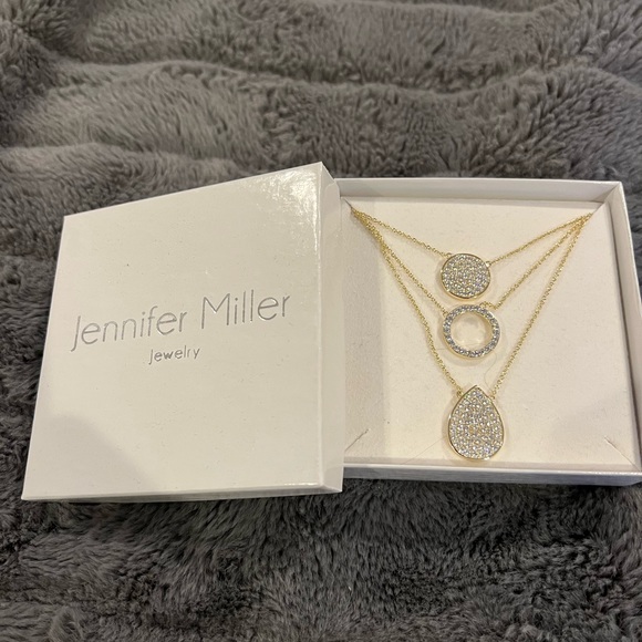 Jennifer Miller - Pave CZ Triple Layer Necklace - Picture 3 of 5